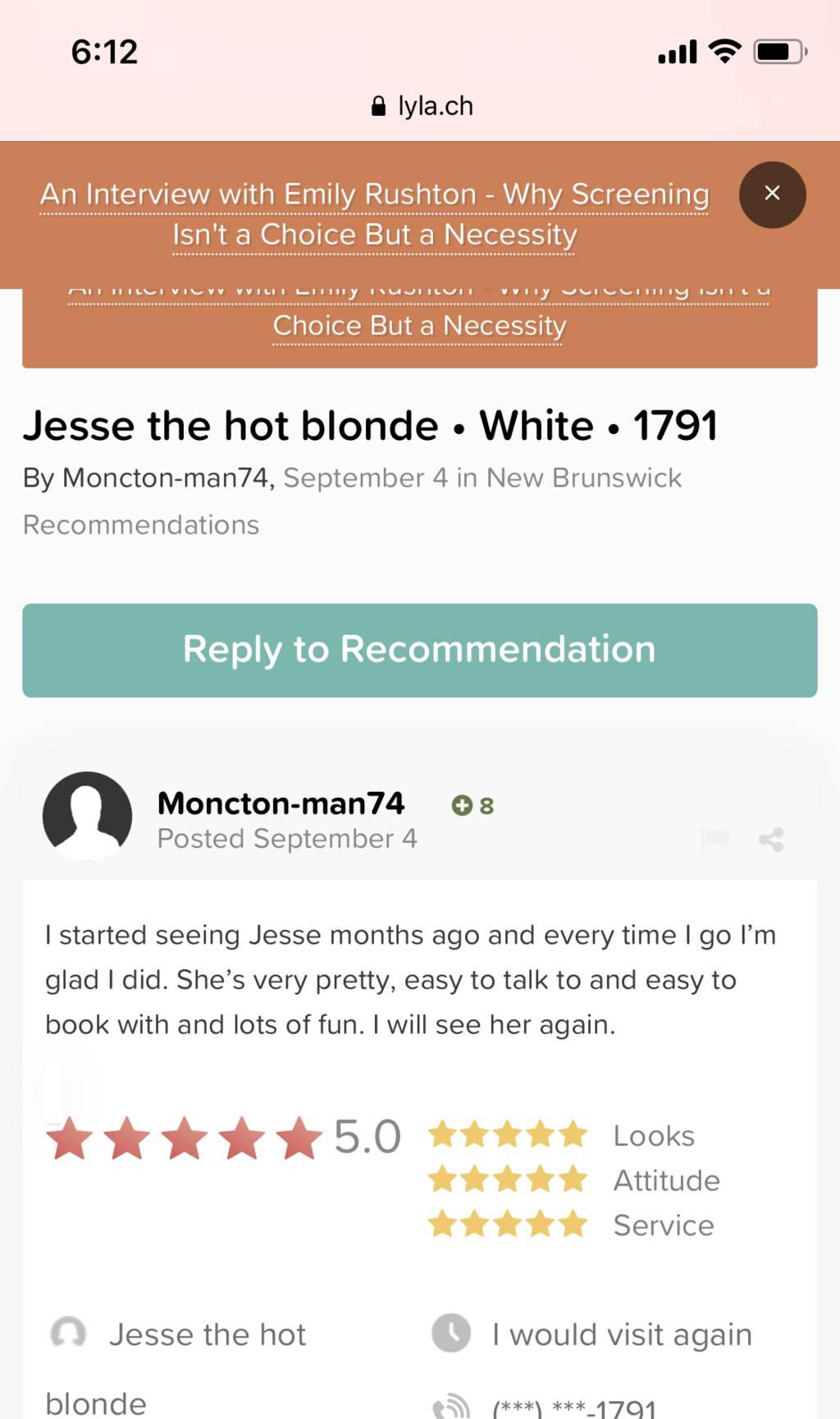Jesse is Female Escorts. | Moncton | New Brunswick | Canada | scarletamour.com 