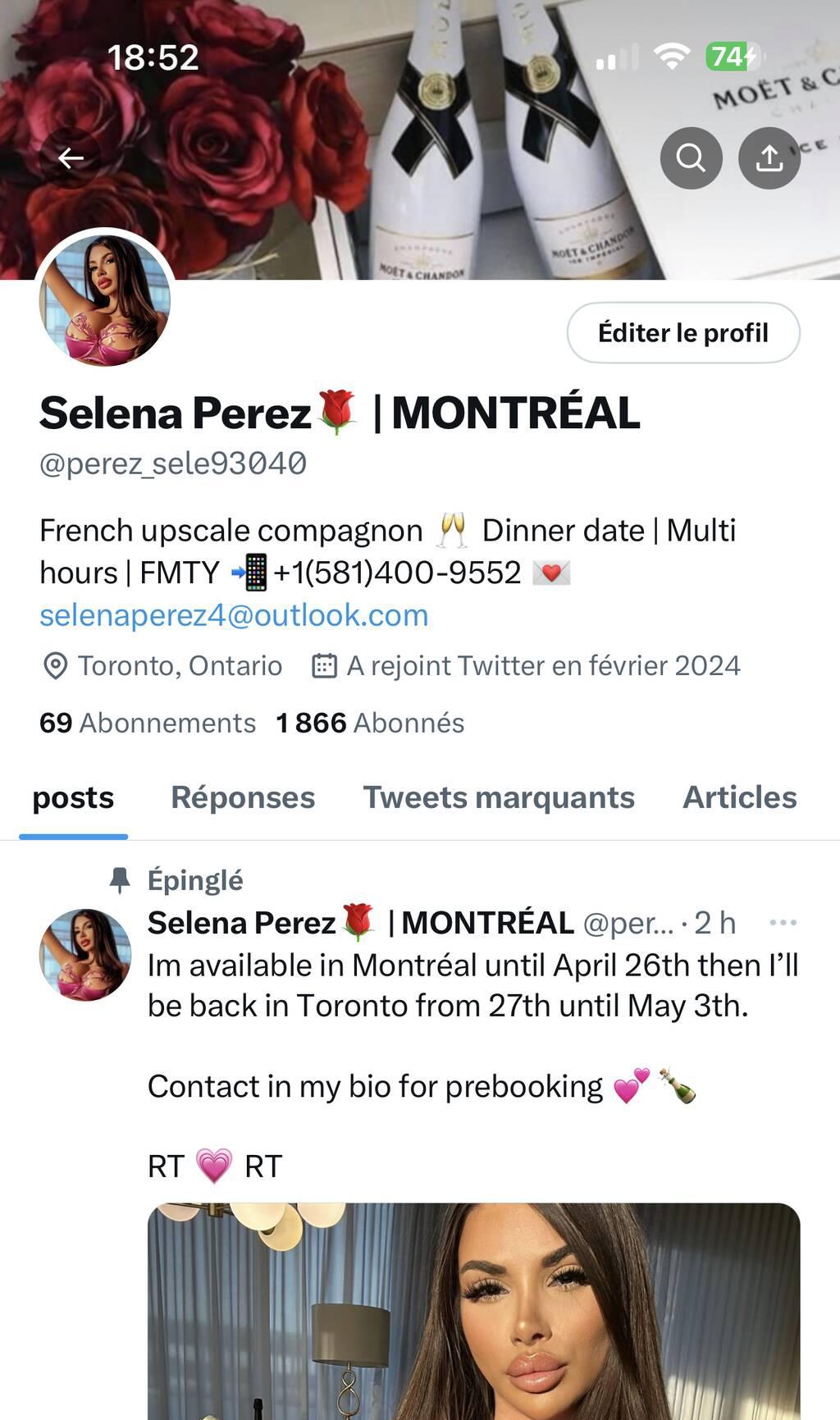 Selena Perez is Female Escorts. | Montreal | Quebec | Canada | scarletamour.com 