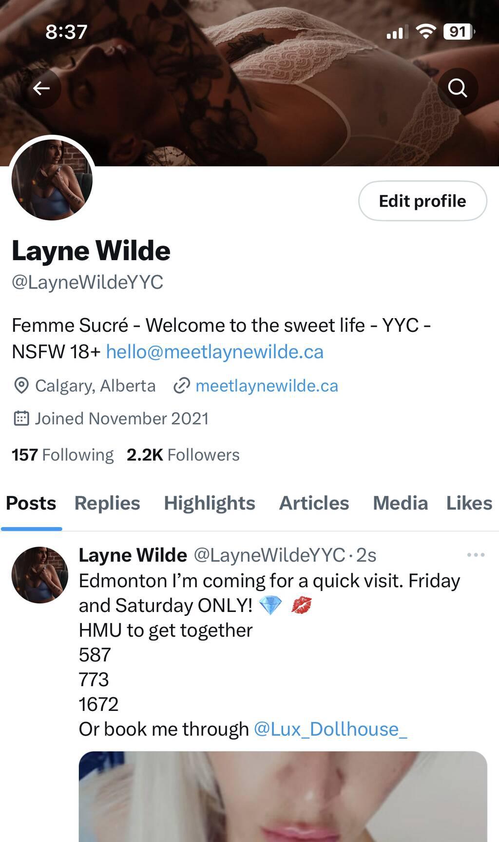 Layne Wilde is Female Escorts. | Edmonton | Alberta | Canada | scarletamour.com 