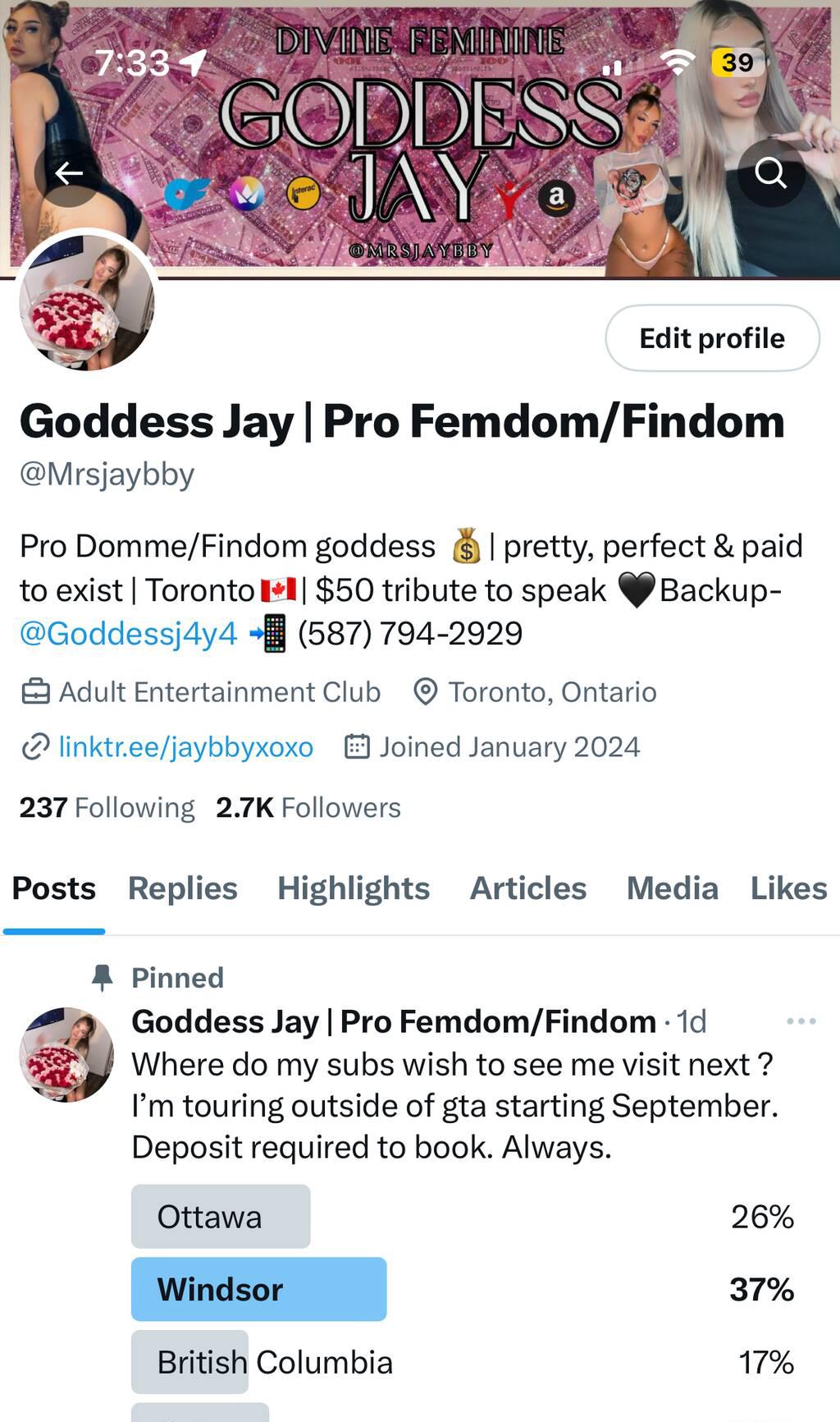 Goddess Jay is Female Escorts. | Winnipeg | Manitoba | Canada | scarletamour.com 