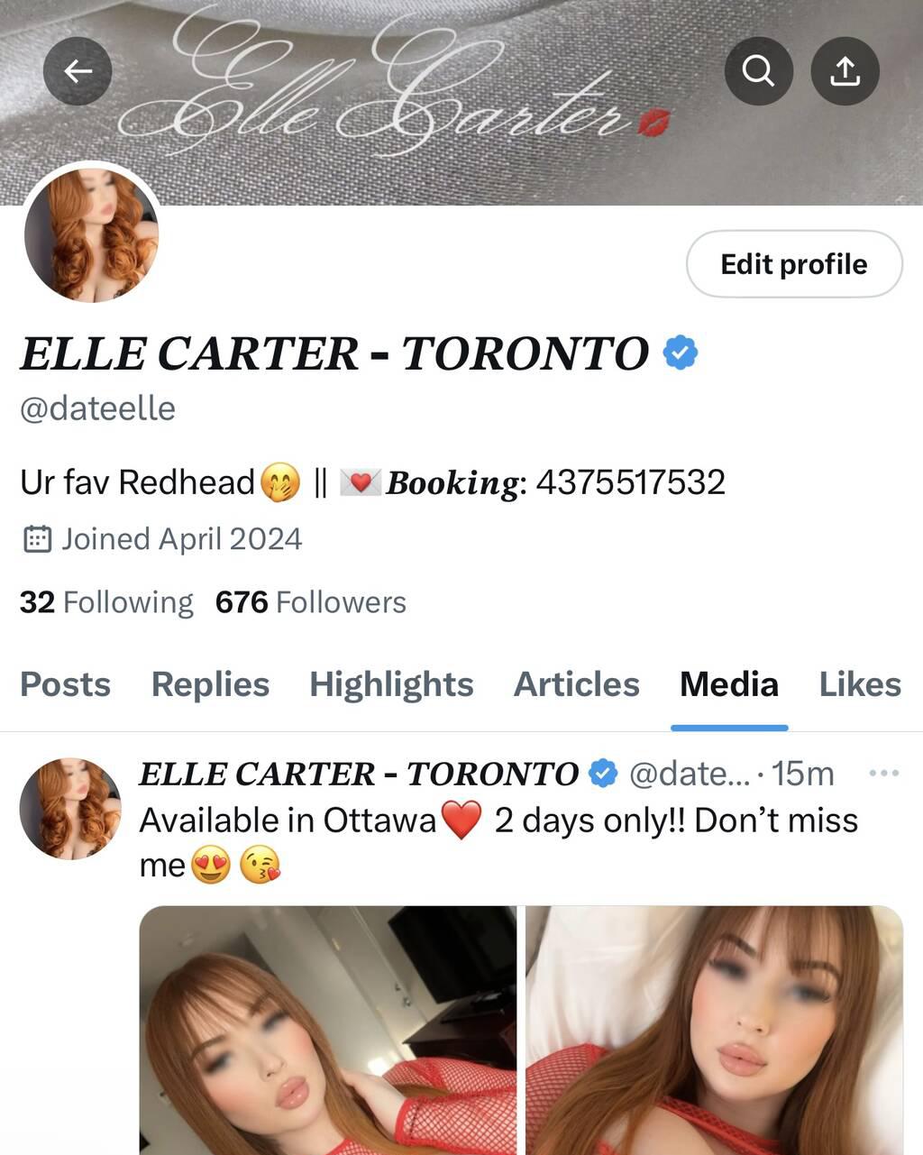 Elle Carter is Female Escorts. | Toronto | Ontario | Canada | scarletamour.com 