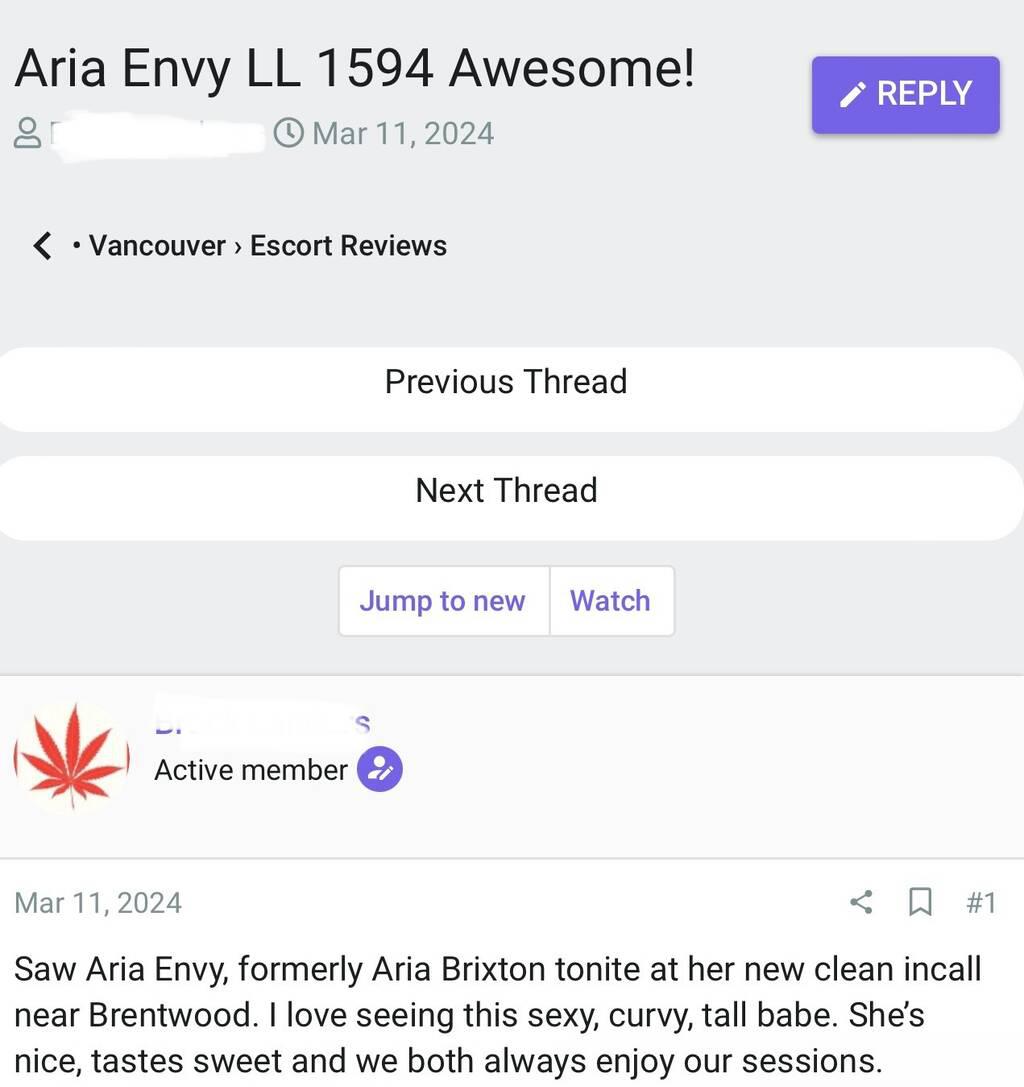 
                        Aria Envy
                     is Female Escorts. | Vancouver | British Columbia | Canada | scarletamour.com 